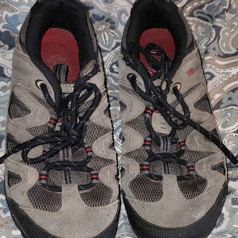 Boys KARRIMOR Khaki and Black Hiking Shoes